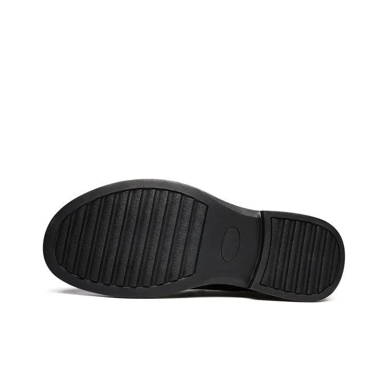 CHINT Dress Shoes Men Low Top Black-4