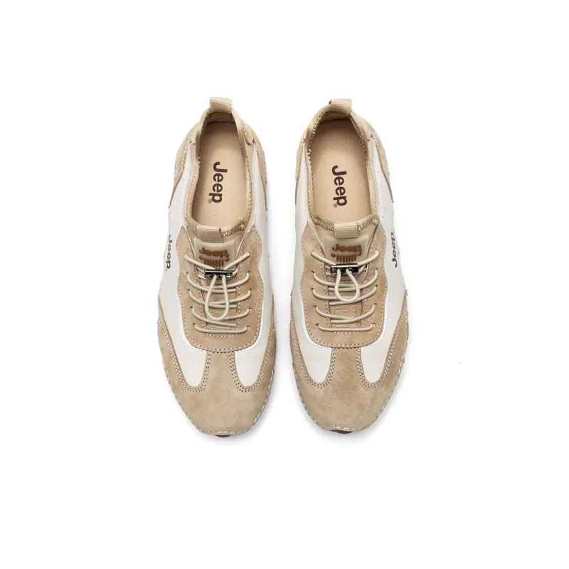 Jeep Low Top Outdoor Shoes Women's White Sand-3