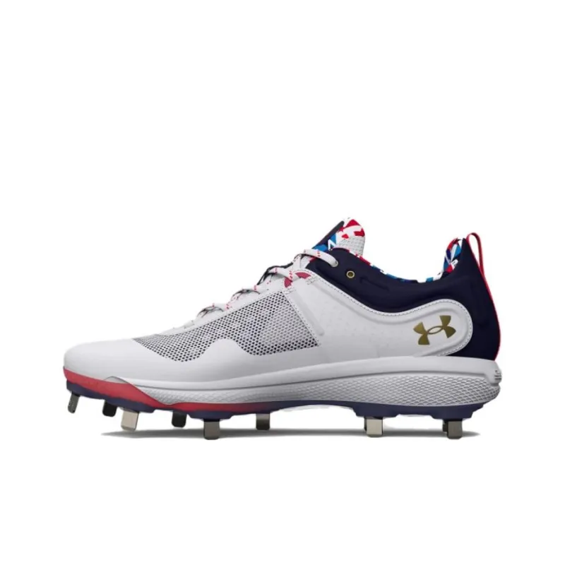 Under Armour GLYDE MT USA Cushioning Anti-Slip And Wear-Resistant Low-Top Training Shoes Women's White Blue-0