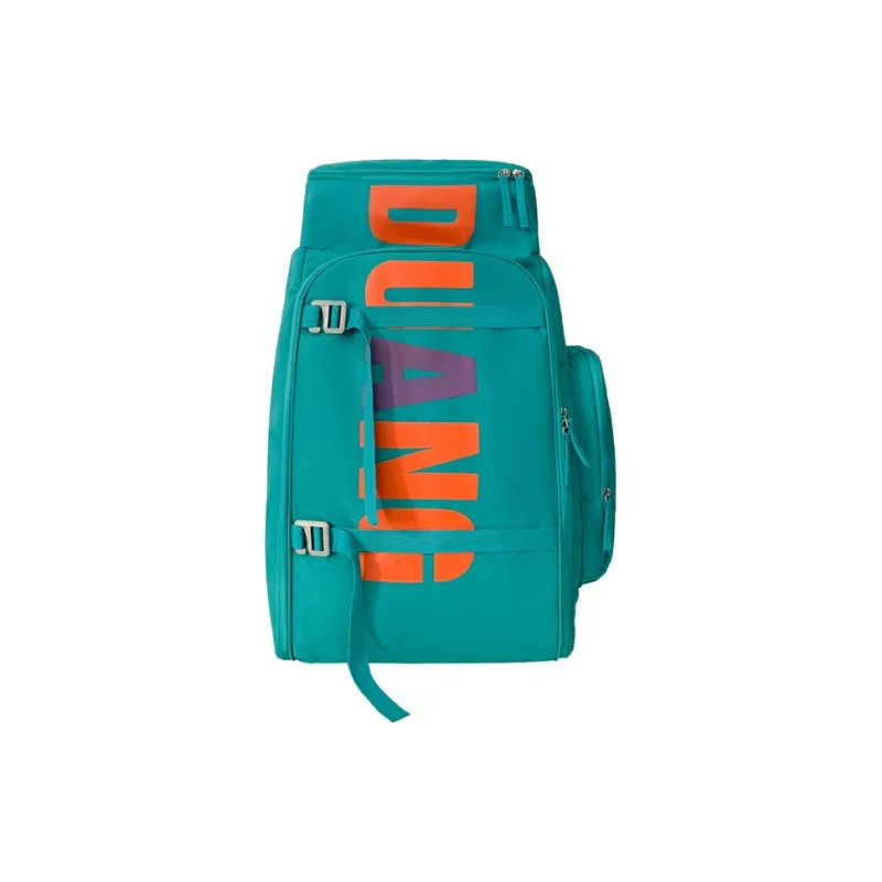 Deli Bear Oxford Backpack Large Size Unisex Blue Green/White/Black-2