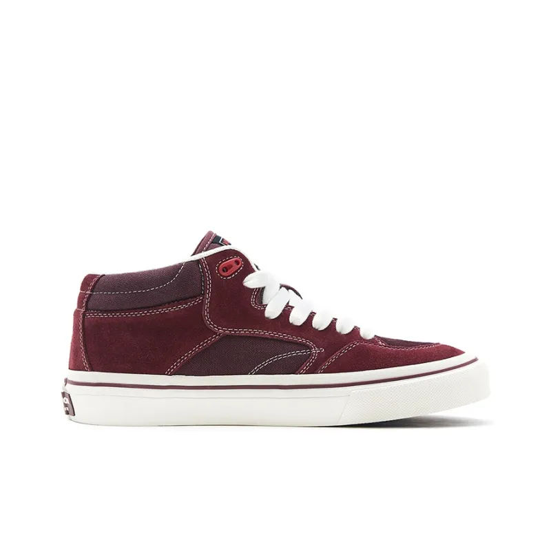 Vision Street Wear Concave Mid Top Skateboard Shoes Unisex Bordeaux Red-1