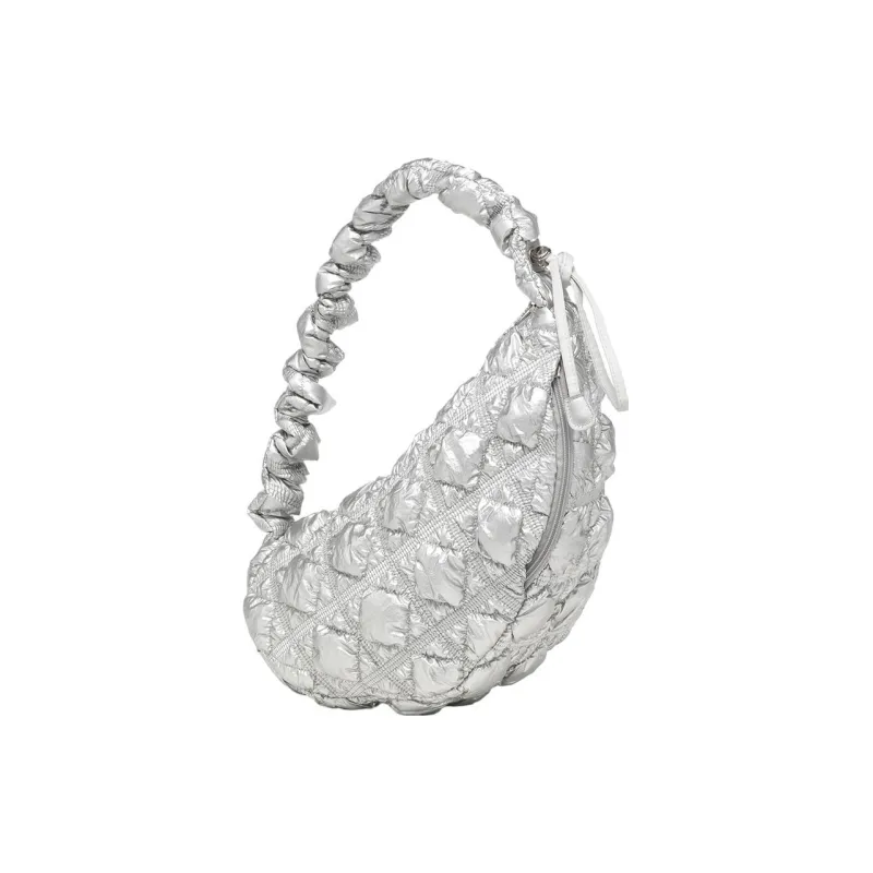 CARLYN Nylon Cloud Bag Portable Crossbody Bag Shoulder Bag Women's Silver-2