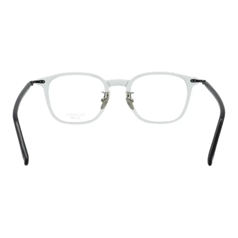 MASUNAGA Titanium Plate Frame Irregular Shape Eyeglass Frames Unisex Transparent Frame With Black Legs-4