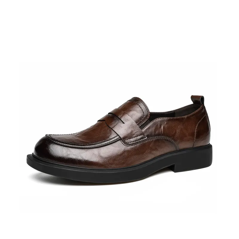 CHINT Dress Shoes Men Low Top Black-6