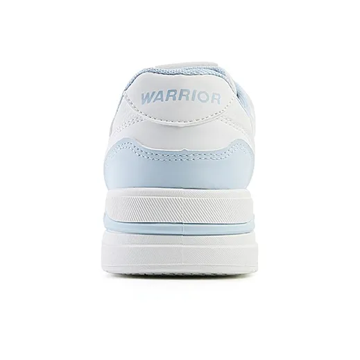 Warrior Abrasion Resistant Slip Resistant Low Top Skateboard Shoes Women's White Light Blue-3