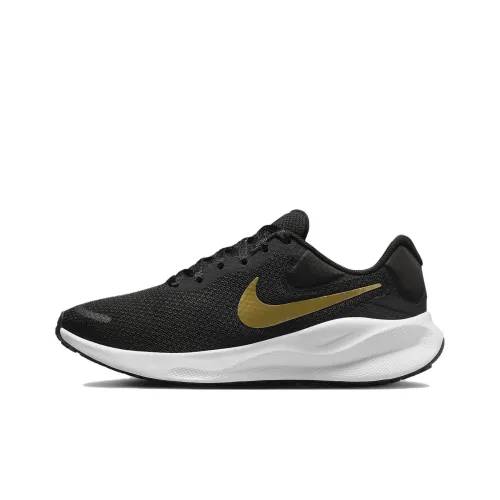 Nike PEARL 7 Black White Dark Smoke Grey Metallic Gold Women's