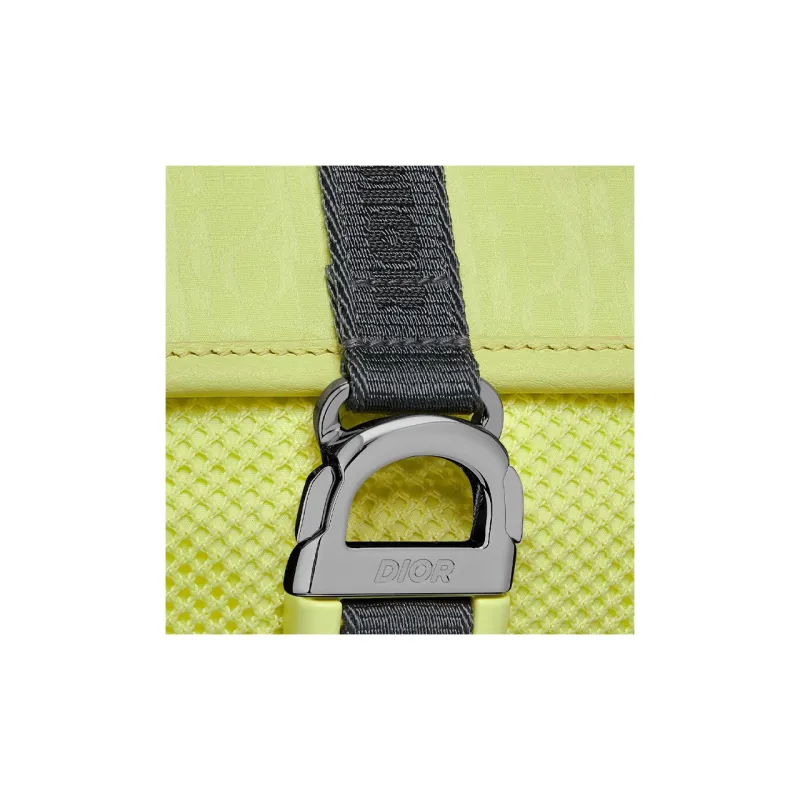 DIOR Nylon Shoulder Bag, Crossbody Bag Mini Unisex Yellow-5