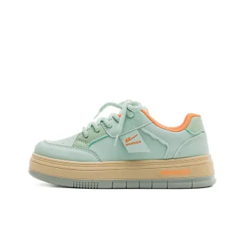 Warrior Abrasion Resistant Slip Resistant Low Top Skateboard Shoes Women's Light Green Beige Orange