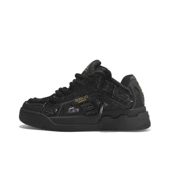 Masongarments Skateboard Shoes Unisex Low Top Jet Black