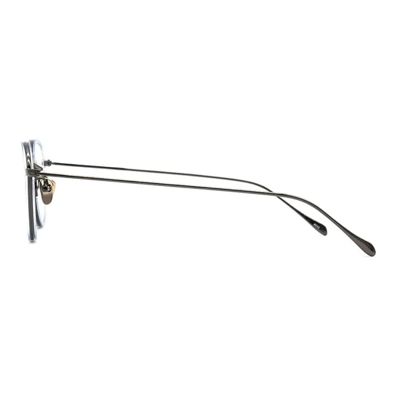 MASUNAGA Plate Frame Titanium Irregular Shape Eyeglass Frames Unisex Multicolor-3