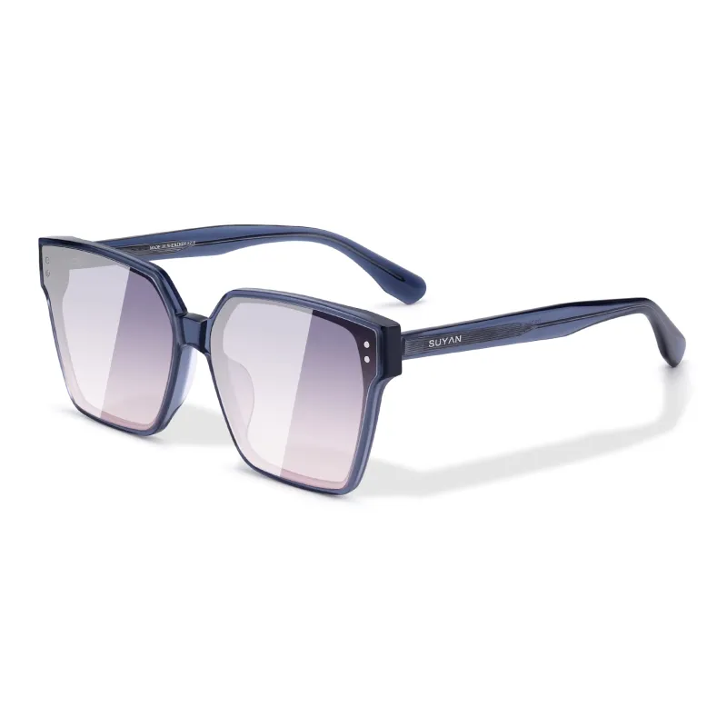 SUYAN Plate Frame Irregular Shape Sunglasses Unisex-6