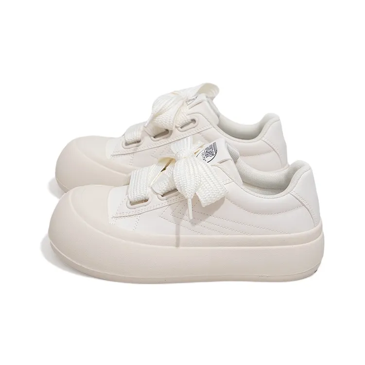 Feiyue Anti-Slip Wear-Resistant Low-Top Skateboard Shoes Women's Beige-3