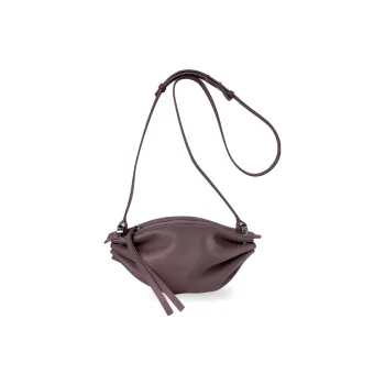 BONASTRE Soft Leather Crossbody Bag, Shoulder Bag Women's Burgundy Color