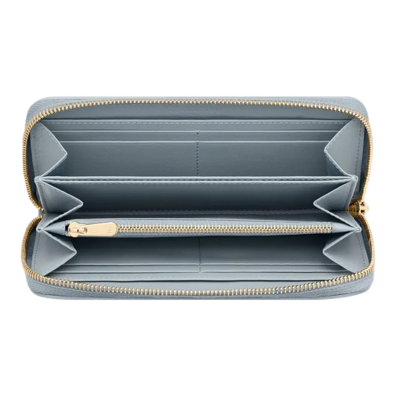 DIOR Lady Dior Lambskin Card Holder Clutch Wallet Regular Women's Cloud Blue-4