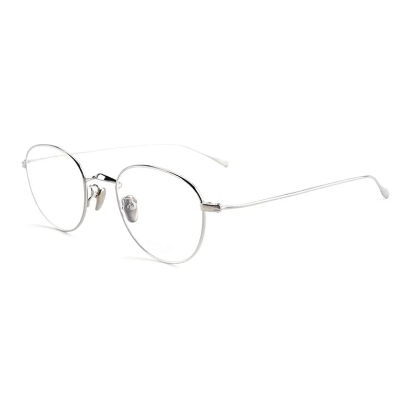 MASUNAGA Titanium Irregular Shape Eyeglass Frames Unisex-0