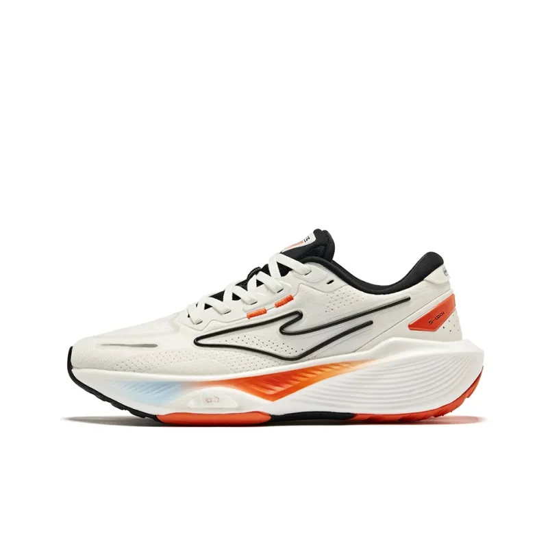 Erke Odd Bullet 5.0 Running Shoes Women's Low Top Microcrystal White Jet Black-0