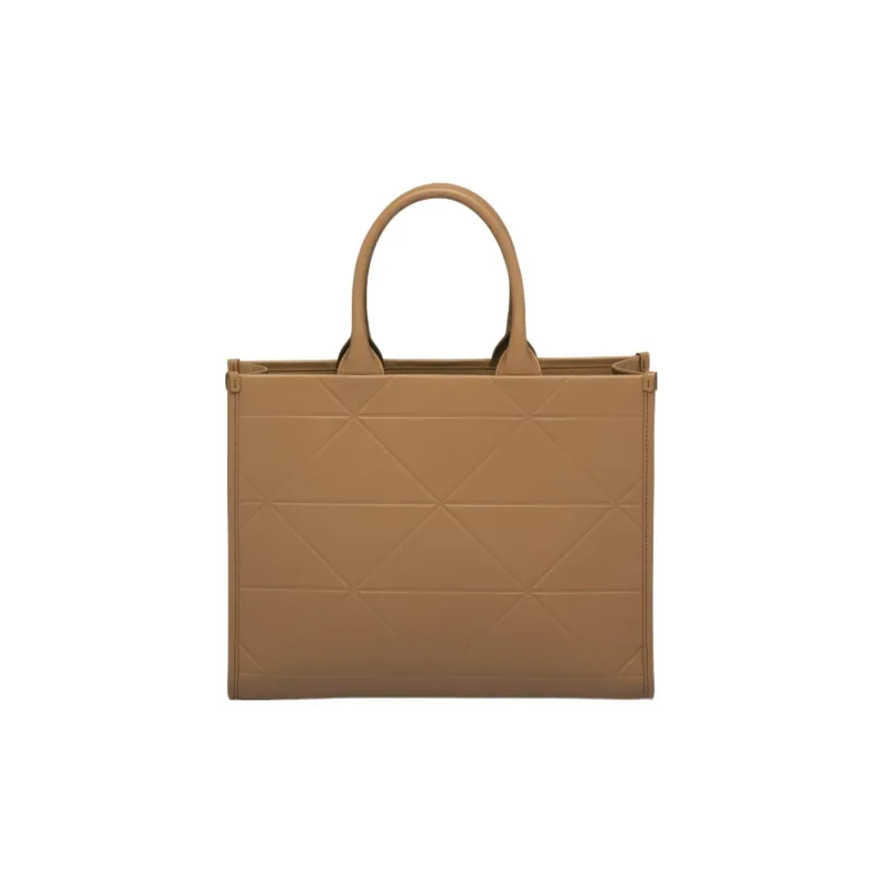 PRADA Symbole Leather Tote Bag Shopping Bag Handbag Medium Size Women's Caramel-2