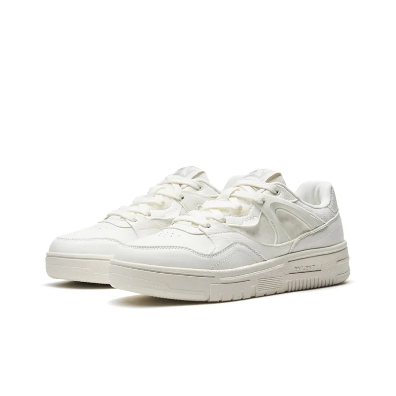 XTEP Alfalfa White Wear resistant And Lightweight Low Top Skateboard Shoes Men's Sail White-3