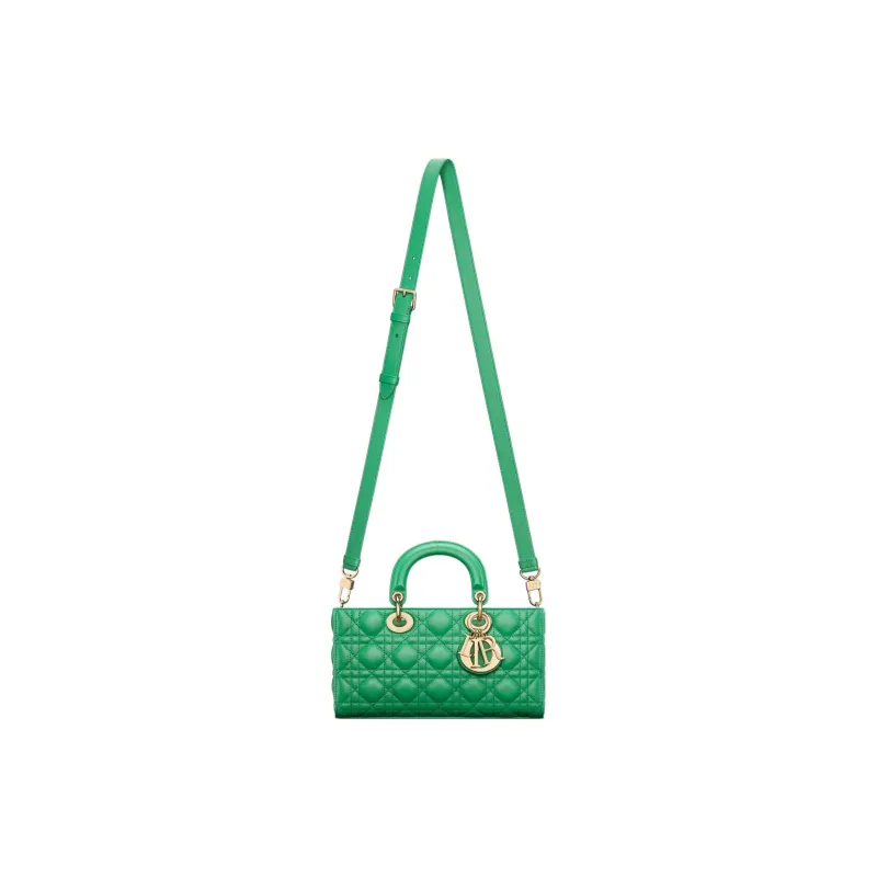 DIOR Lady D-JOY Lambskin Crossbody Handbags Medium Size Women's Moss Green-2