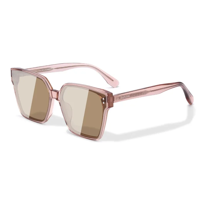 SUYAN Plate Frame Irregular Shape Sunglasses Unisex-3