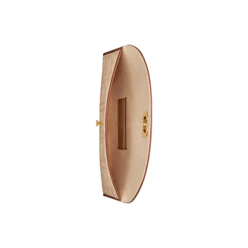 DIOR 30 Montaigne Natural Vine Raffia Clutch Women's Yellow-3
