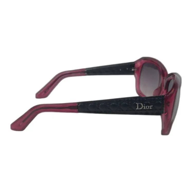 DIOR Plastic Irregular Shape Sunglasses Unisex Red-2