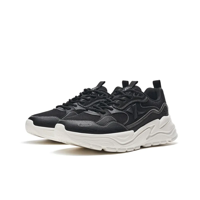 XTEP Abrasion Resistant Low Top Casual Shoes Men's Black-2