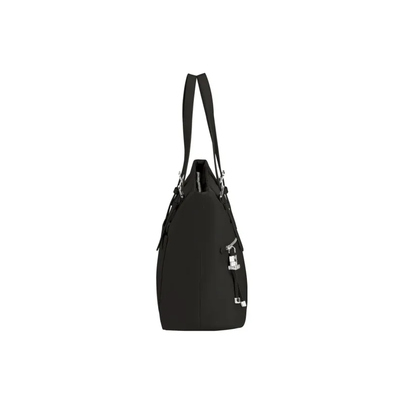 SAMSONITE Nylon Tote Bag Shopping Bag One Shoulder Handbag Medium Size Women's Black-4