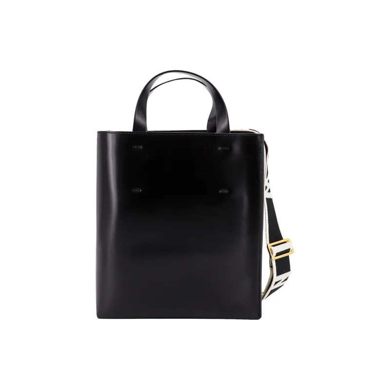 MARNI Borsa Museo Piccola In Pelle Nera-3