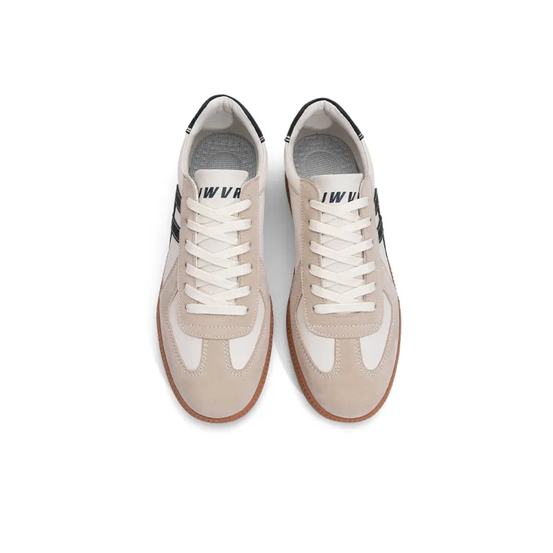 JWVR German Army Trainers Skateboard Shoes Unisex Beige Blue-4