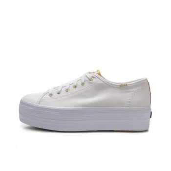 Keds Triple UP Cushioning Wear-Resistant Low-Top Skateboard Shoes Women's White