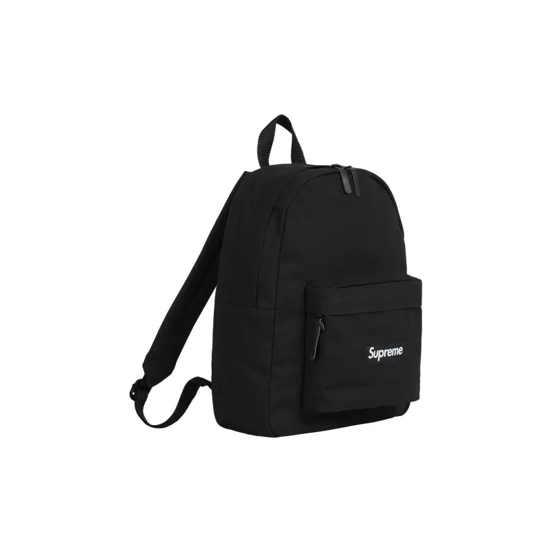 Supreme SS21 Cotton Canvas Backpack Regular Unisex Black/White-1