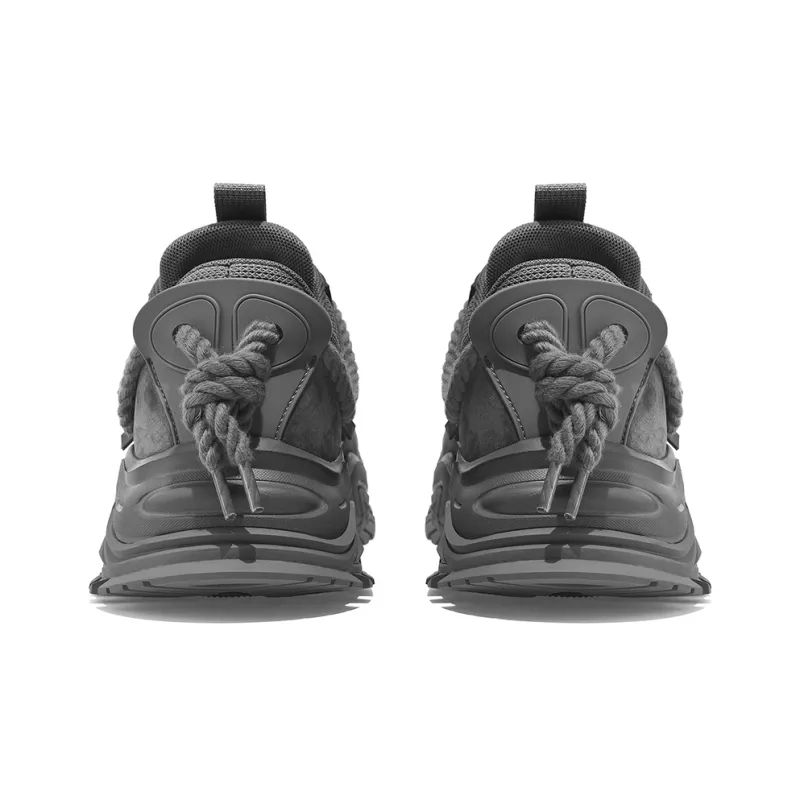 Masongarments Shark Tooth No. 3 Wear-Resistant Height Increasing Low-Top Chunky Sneakers Unisex Phantom Gray-3
