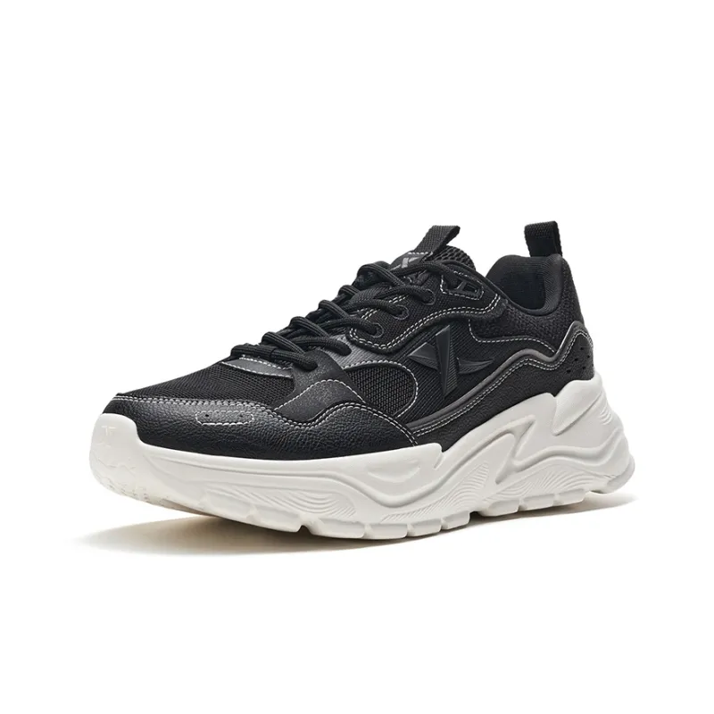 XTEP Abrasion Resistant Low Top Casual Shoes Men's Black-1