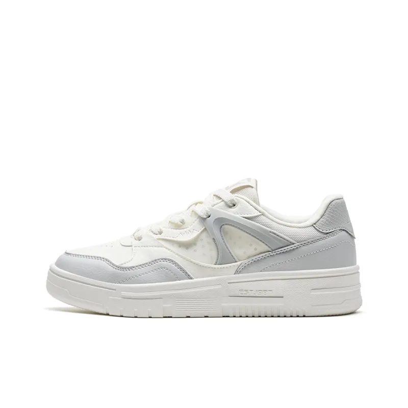 XTEP Low-Top Skateboard Shoes Men's Sail White/Moonstone Gray-0