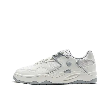 XTEP Low Top Skateboard Shoes Men's Sail White/Smoke Gray