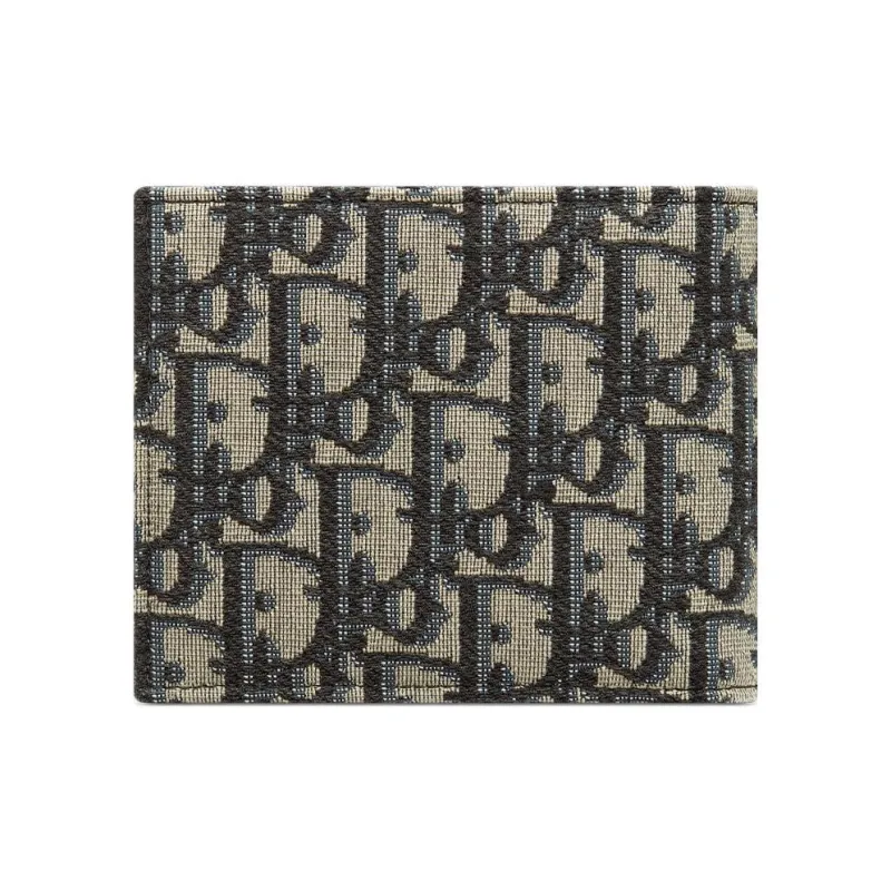 DIOR Canvas Canvas Bag Wallets Men's Beige & Black-2