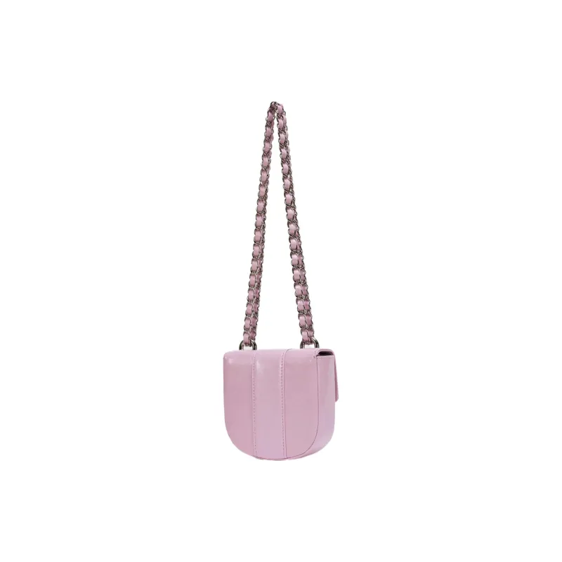 CARDINAL RED Cow Leather Saddle Bag Crossbody Bag Regular Women's Pink-3
