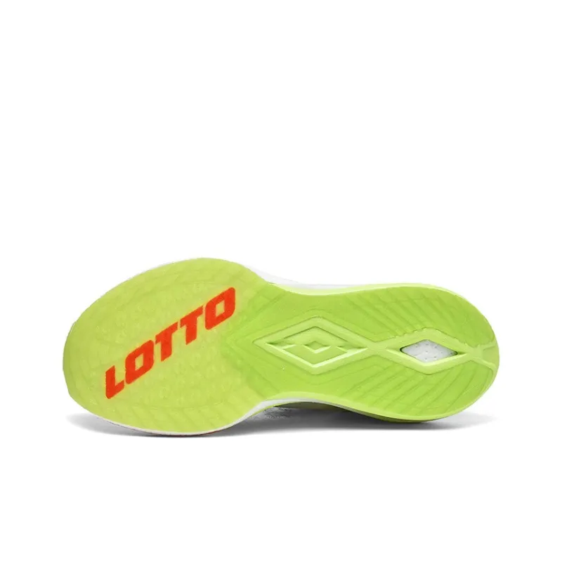 LOTTO Running Shoes Men Low Top Black/White/Neon Green/Orange Red/Red-4