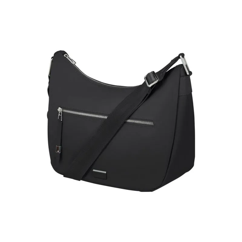 SAMSONITE Recycled Polyester Crescent Bag Shoulder Bag Crossbody Bag Women's Black-1