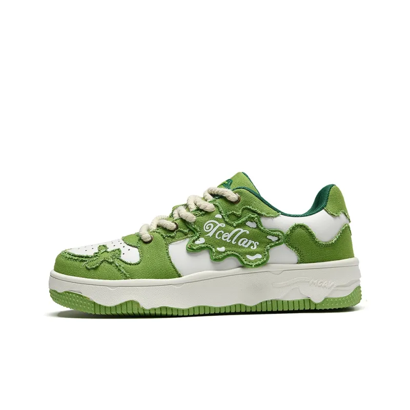 TCELLARS Auspicious Clouds Low Top Skateboard Shoes Unisex Cream Cyan Box Limited Edition-1