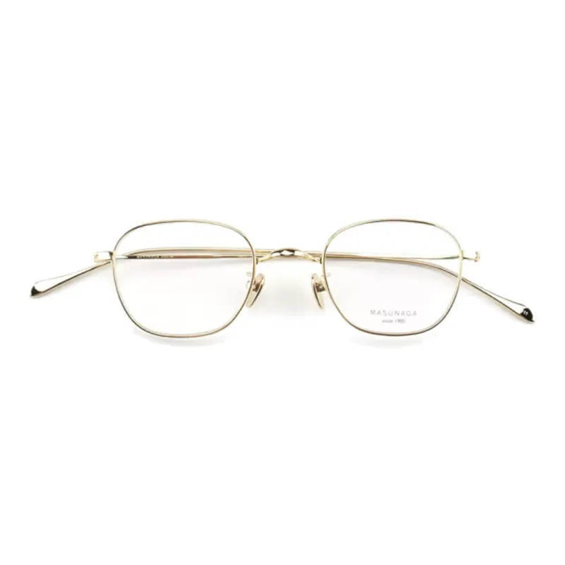 MASUNAGA Titanium Irregular Shape Eyeglass Frames Unisex Multicolor-4
