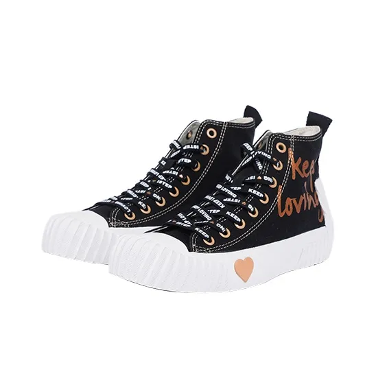 ISTEP High Top Canvas Shoes Women's Black-2