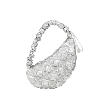 CARLYN Nylon Cloud Bag Portable Crossbody Bag Shoulder Bag Women's Silver