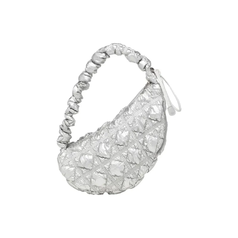CARLYN Nylon Cloud Bag Portable Crossbody Bag Shoulder Bag Women's Silver-0