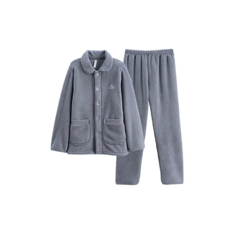 FENTENG Pajama Set Unisex Taro Purple Ecru Magnolia Pink Gray Blue Royal Blue Khaki-6