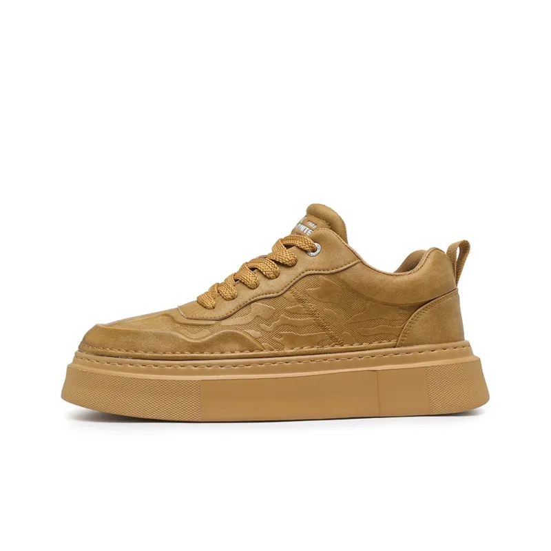 GERTOP Anti-Slip And Wear-Resistant Lightweight Breathable Height Increasing Platform Stylish Skateboarding Shoes Men's-6