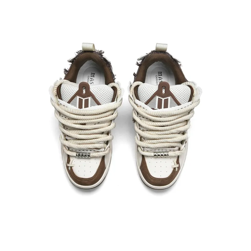 Masongarments Wear-resistant And Lightweight Low-Top Skateboard Shoes Unisex Misty Brown White Box Limited Edition-3