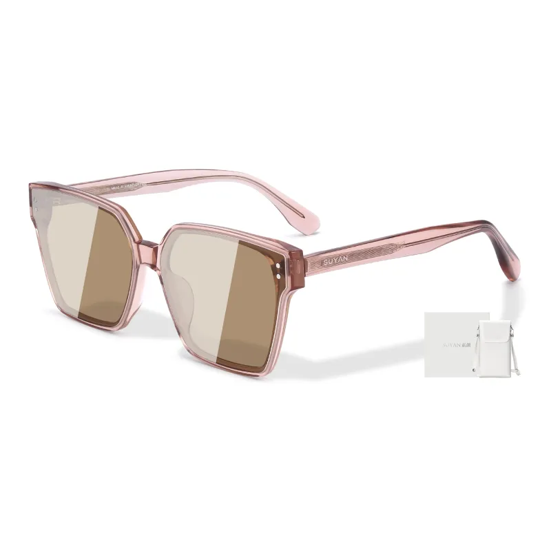 SUYAN Plate Frame Irregular Shape Sunglasses Unisex-5