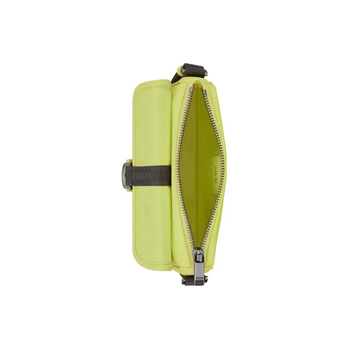 DIOR Nylon Shoulder Bag, Crossbody Bag Mini Unisex Yellow-4